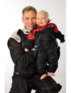 baby F1 suit black/red