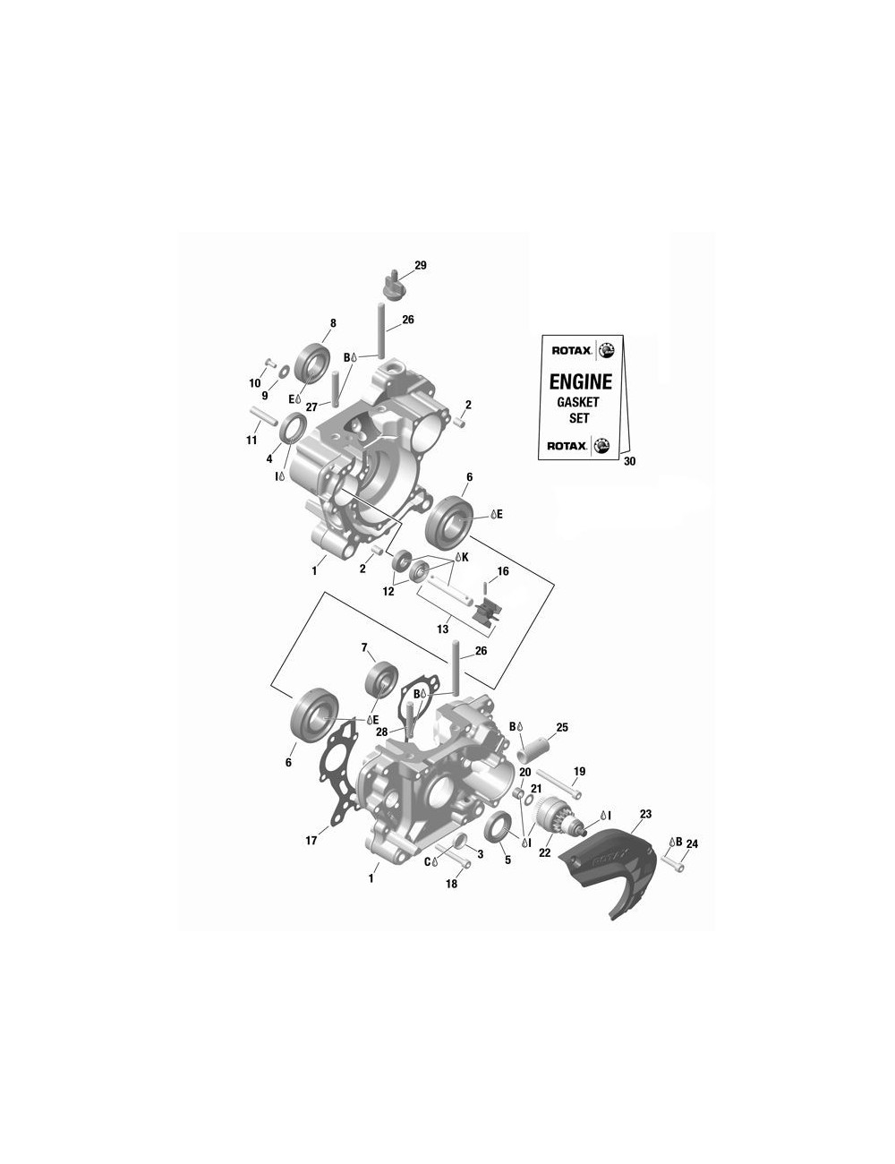 (27) GOUJON CYLINDRE M8X28X20 avec perçage