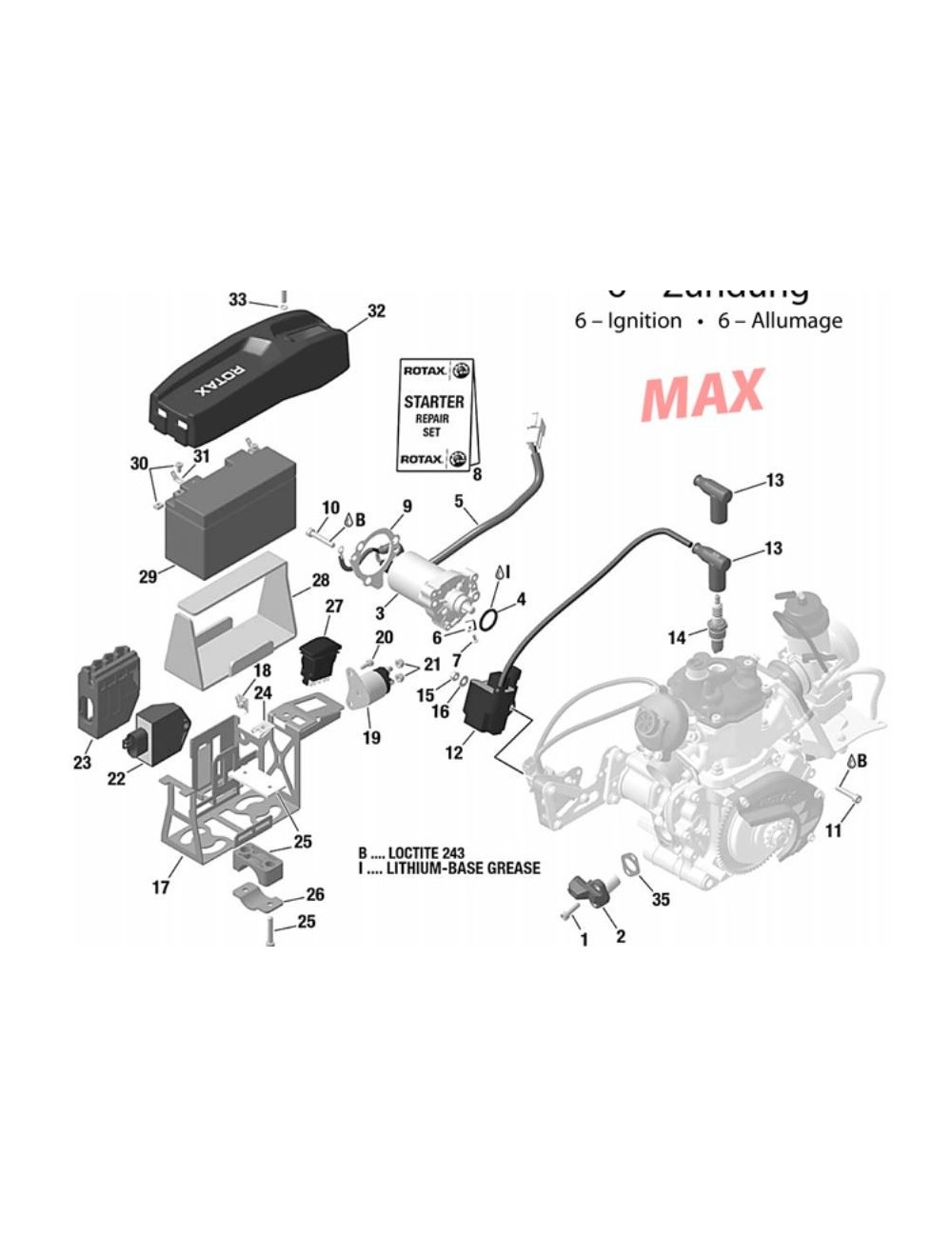 (23) Mousse de support batterie MAX ou DD2